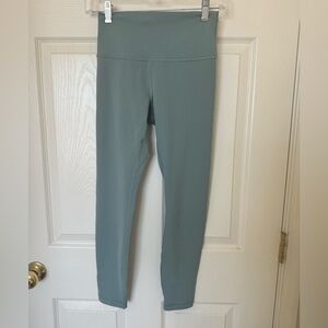 Lululemon 25” Wunder Train Green/Grey Leggings